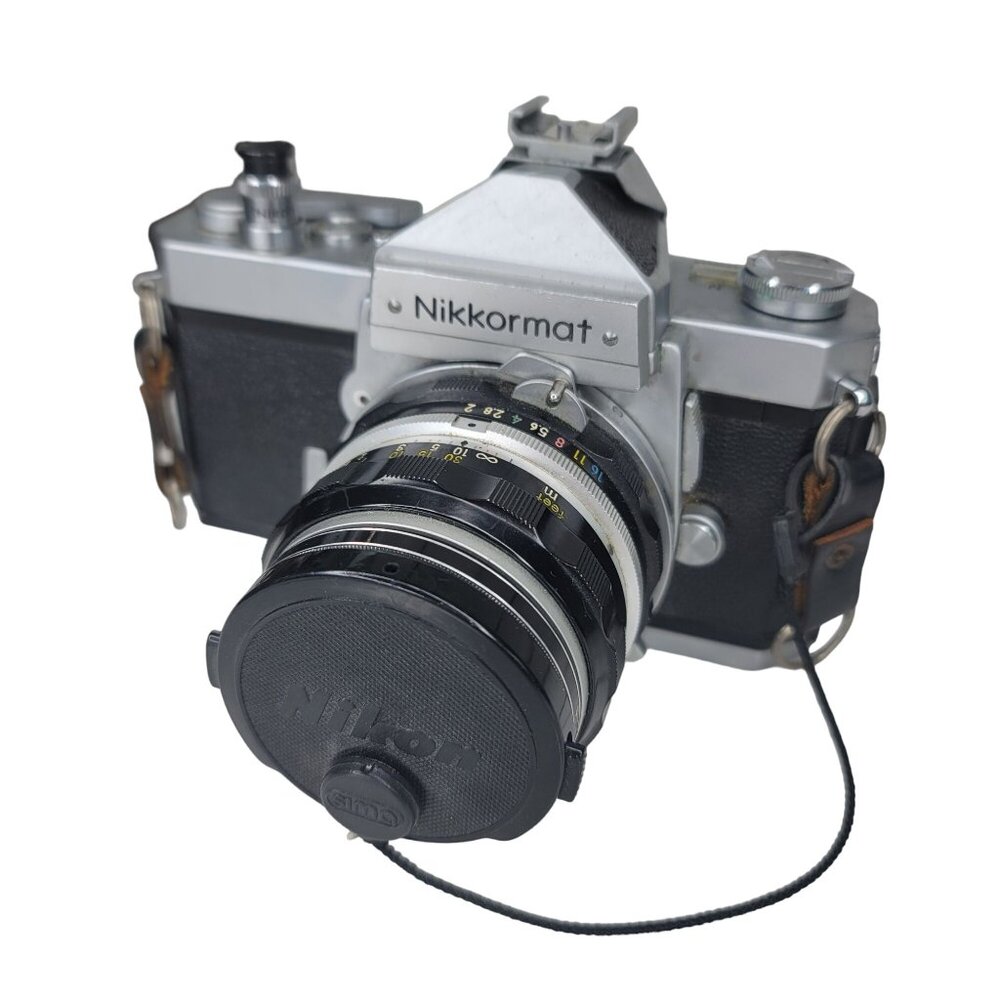 Vintage Nikkormat FTN 35mm SLR Film Camera With NIKKOR-H Auto 1:2 f=50mm Lens
